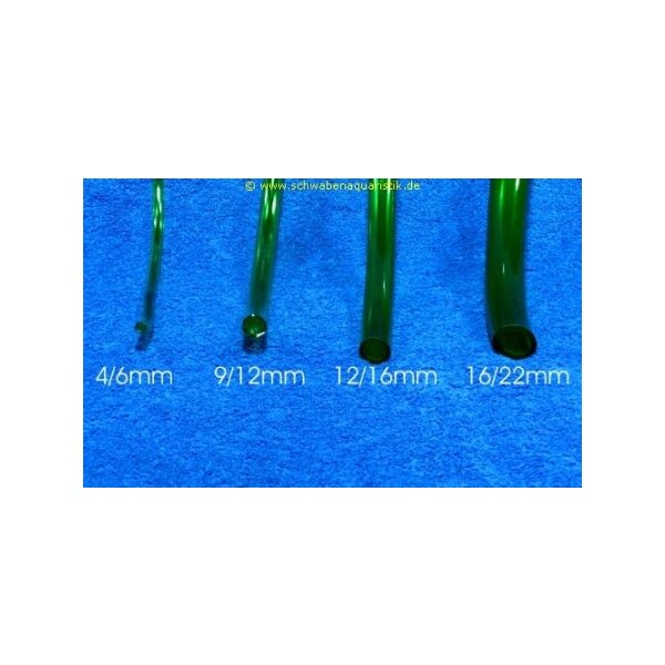 Schlauch 4/6mm  Grün Aquariumschlauch Luftschlauch  1,0m Belüfterschlauch 