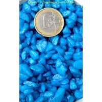 SuperFisch Deko Kies Neonblau ca.6-9mm 1kg