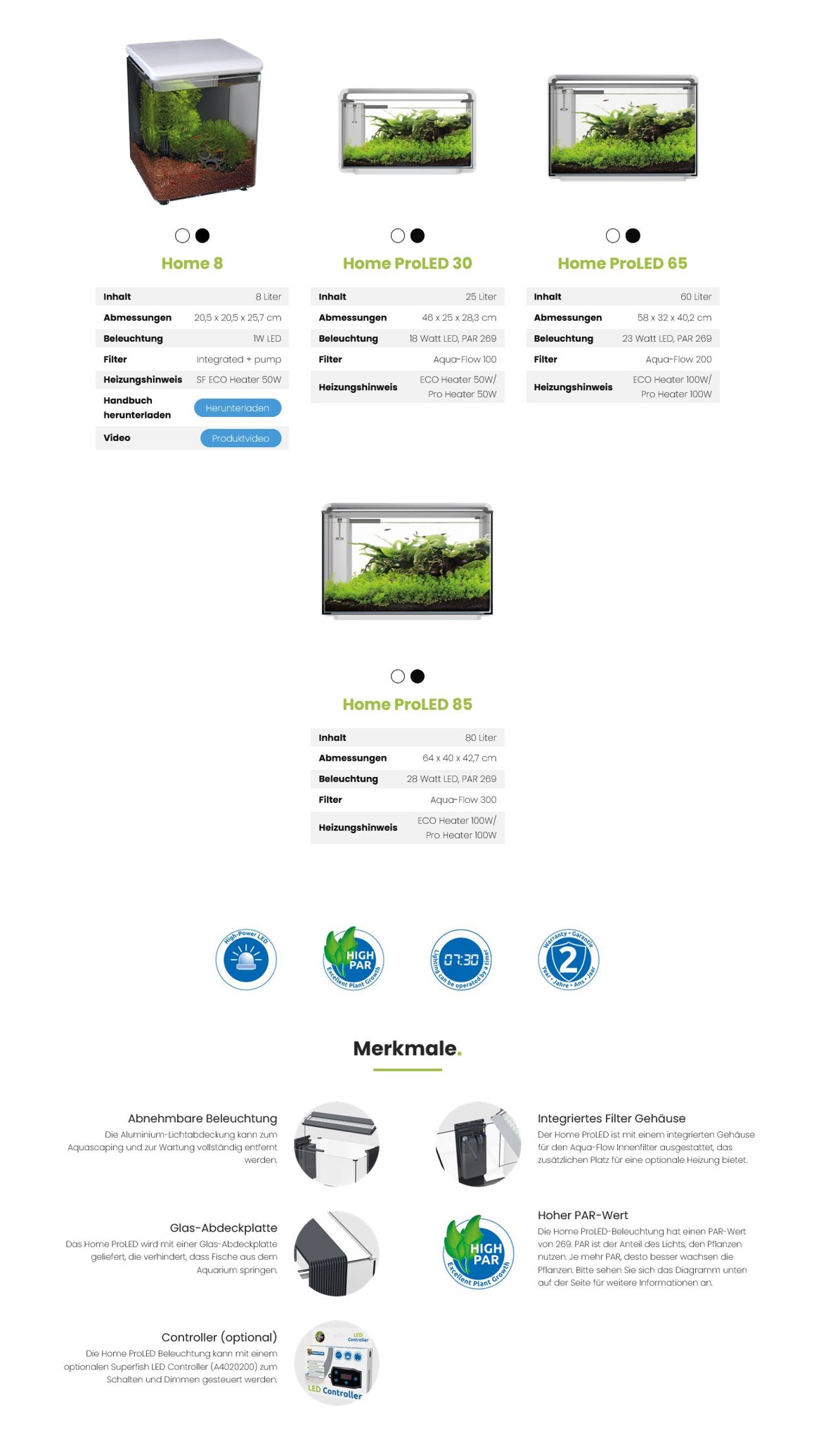 Superfish Home Aquarien 8 bis 85